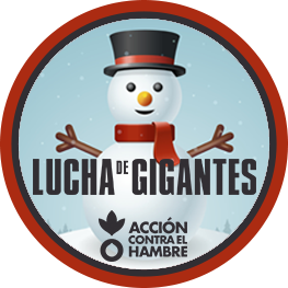 Muñeco de nieve solidario